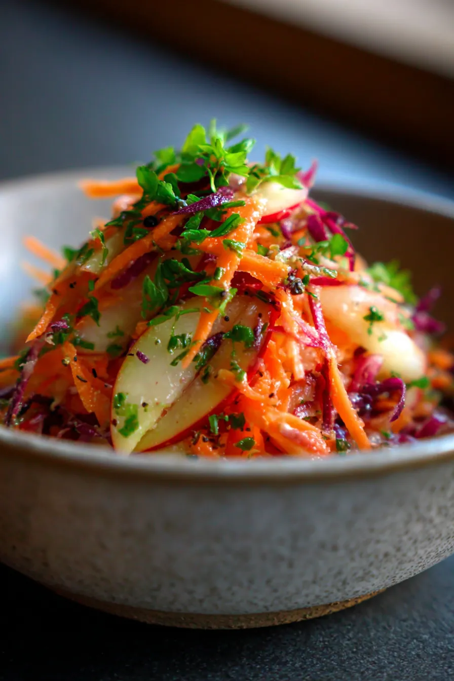 Carrot Apple Salad-texture-vibrant
