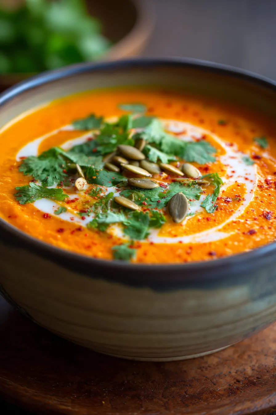 Carrot Ginger Soup-serving-comfort