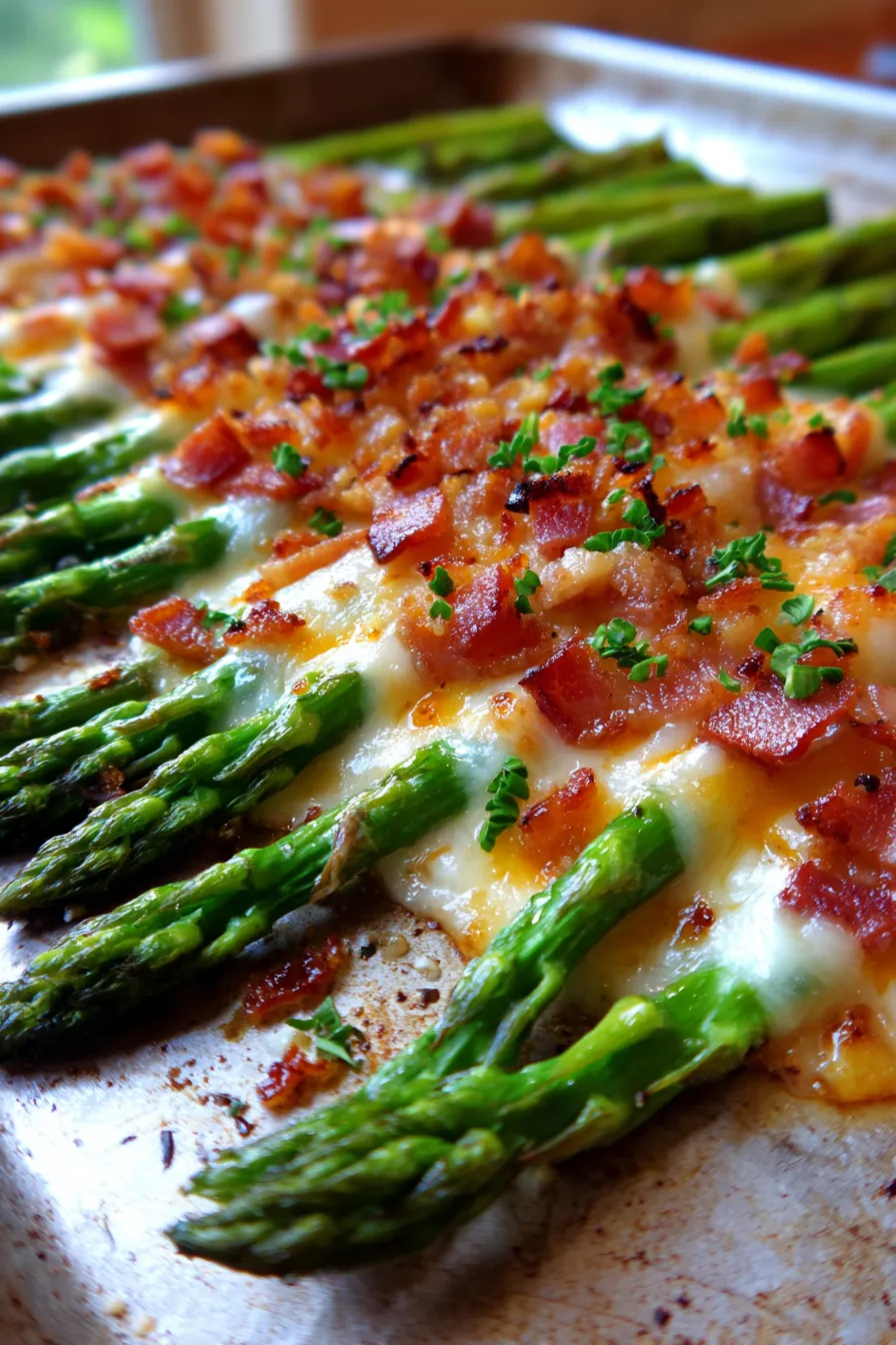 cheesy baked asparagus with bacon-fresh ingredients-prep shot