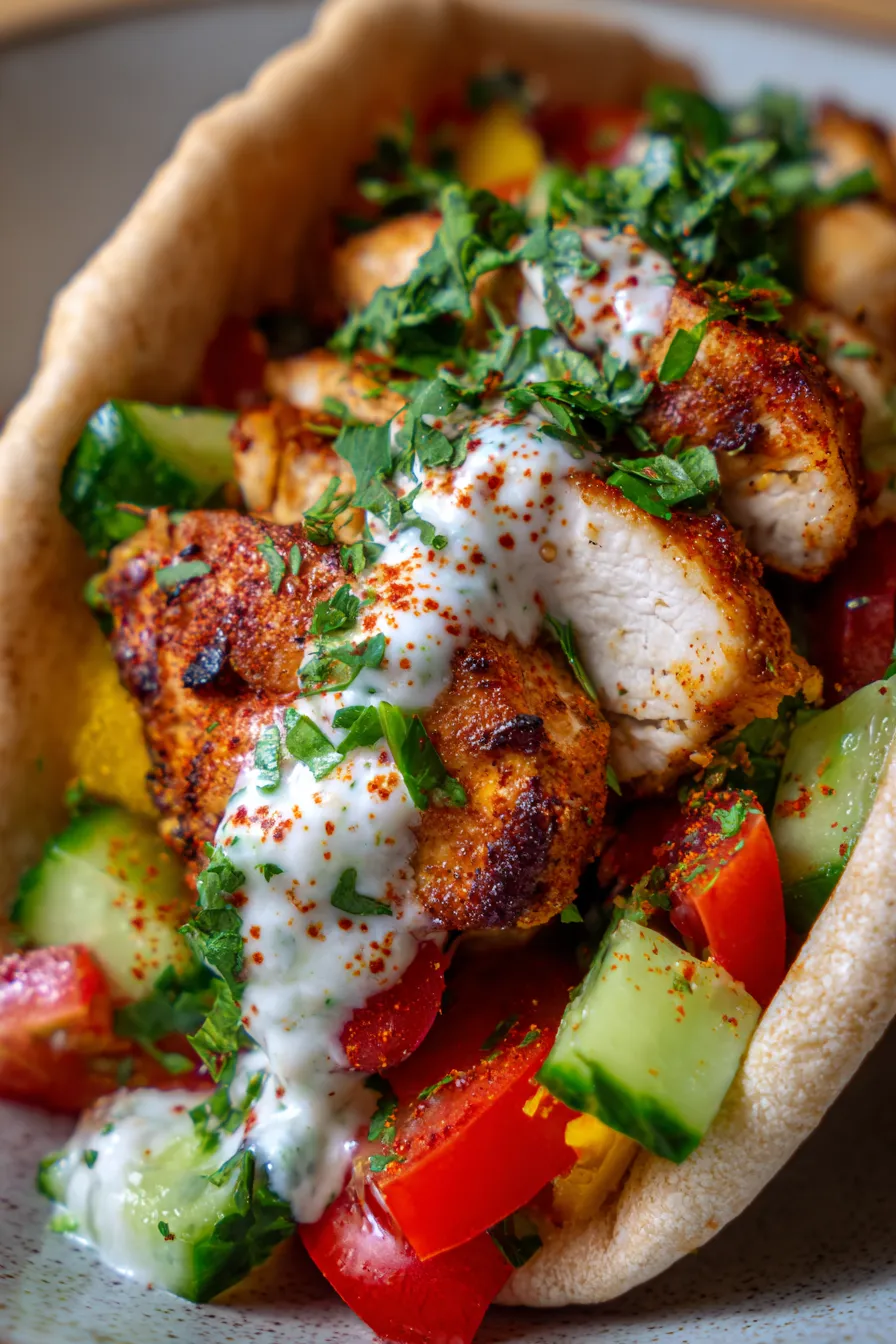 Chicken Shawarma with Garlic Sauce Recipe (Easy & Delicious) - k-popkitchen-marinade-closeup