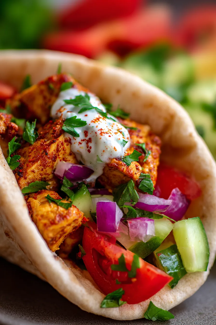 Chicken Shawarma with Garlic Sauce Recipe (Easy & Delicious) - k-popkitchen-texture-slice