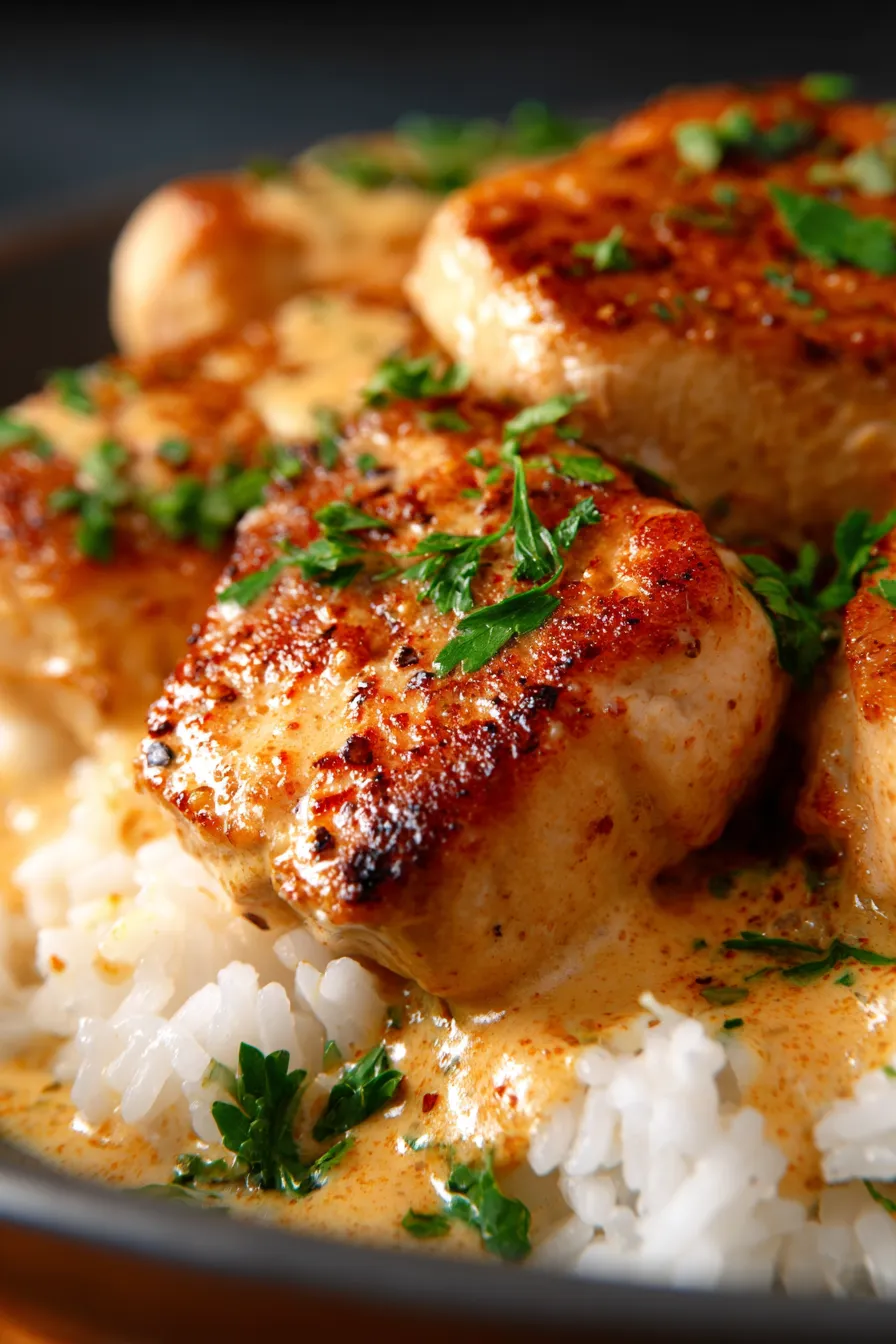 Cream Cheese Chicken-served-overhead