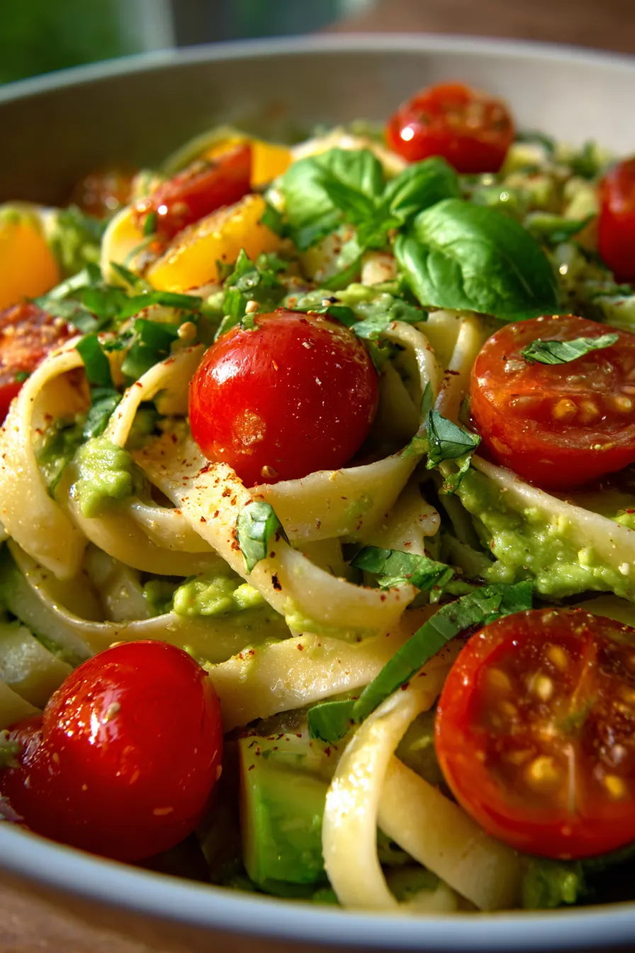 Creamy 15 Minute Avocado Pasta | Eat With Clarity-ingredients-prep