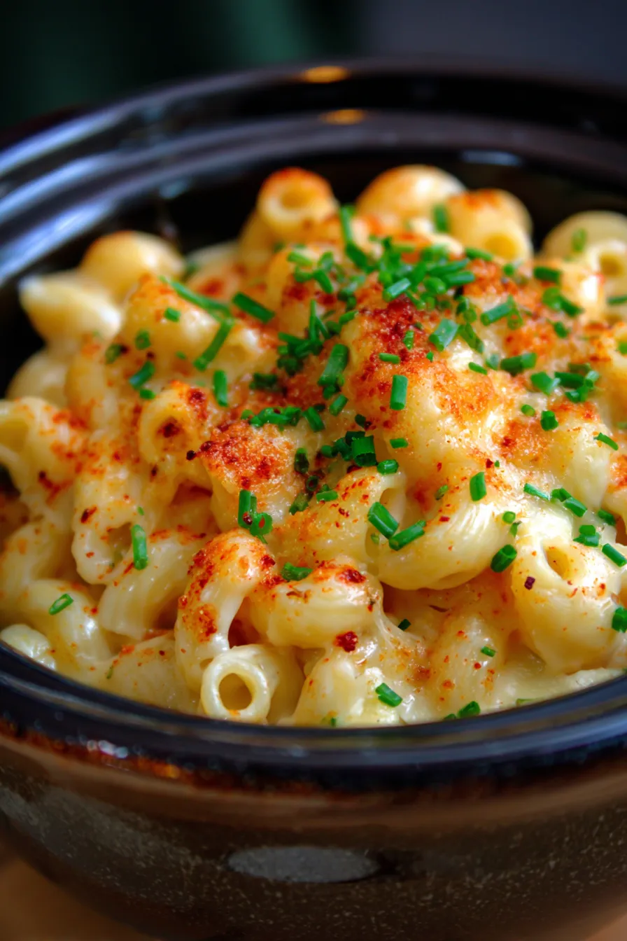 Creamy Crockpot Mac and Cheese That Will Steal the Show-serving-spoon-full