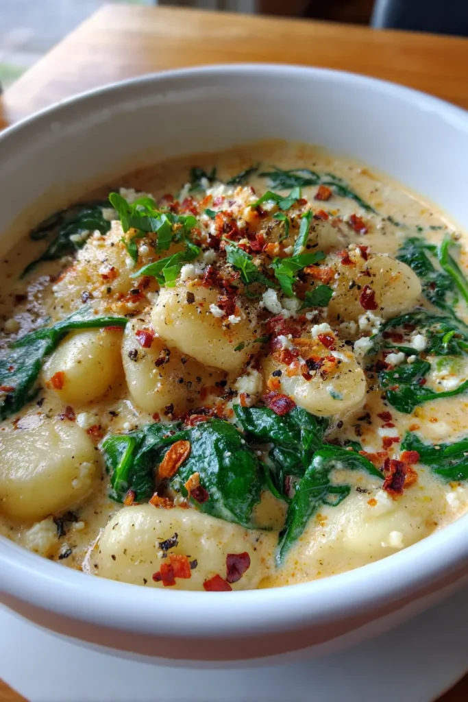 Creamy Gnocchi with Spinach & Feta: Easy Comfort Food Dinner