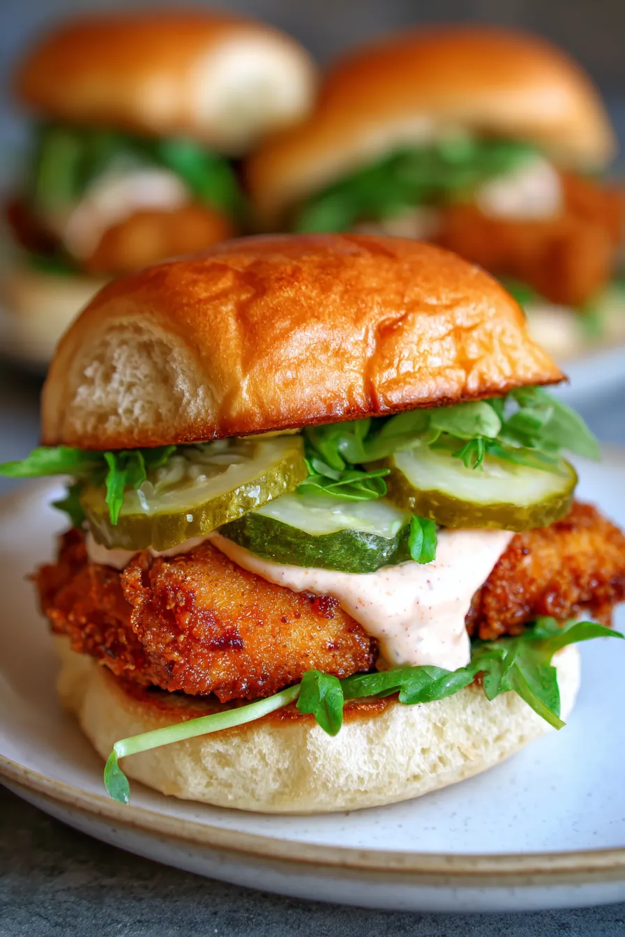 Crispy Chicken Sandwich at Home-texture-closeup