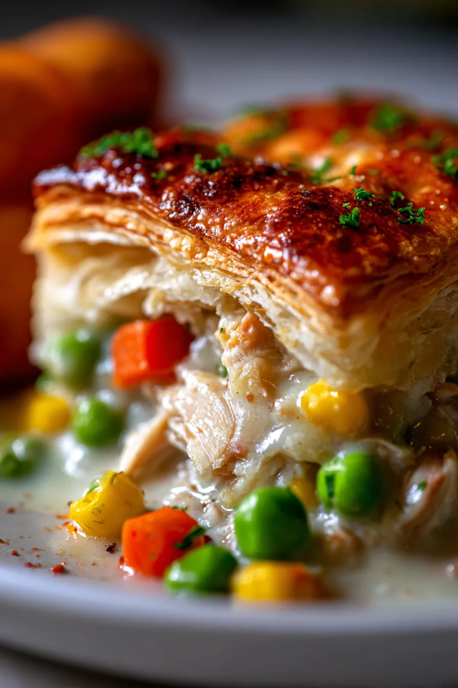 Crock Pot Chicken Pot Pie-overhead-vegetables