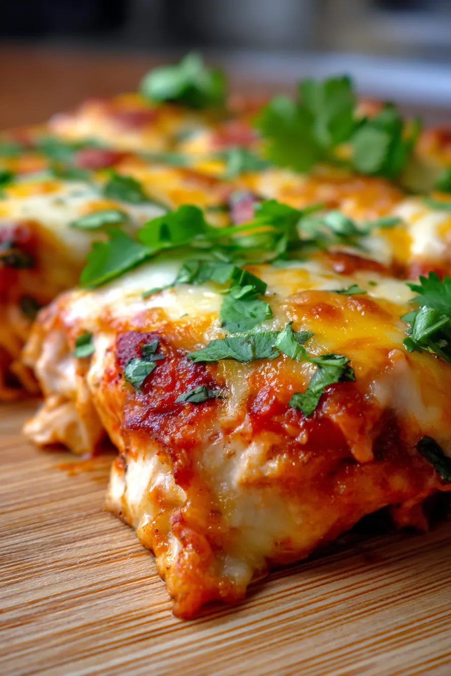 Crockpot Chicken Enchilada Casserole-creamy-texture