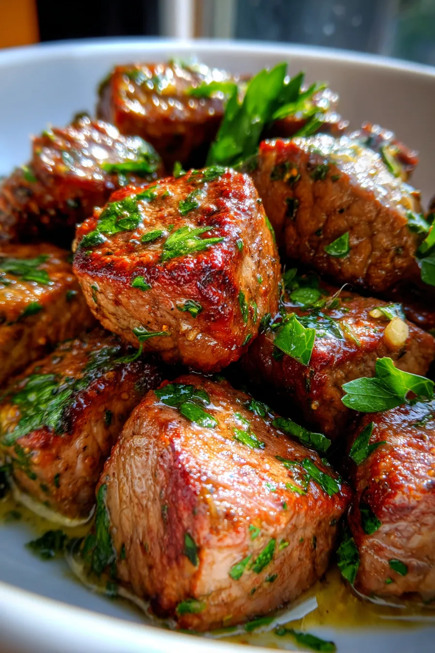 Crockpot Garlic Butter Steak Bites-ingredients-arrangement