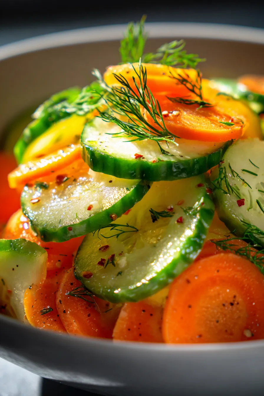 Cucumber Carrot Salad-closeup-texture