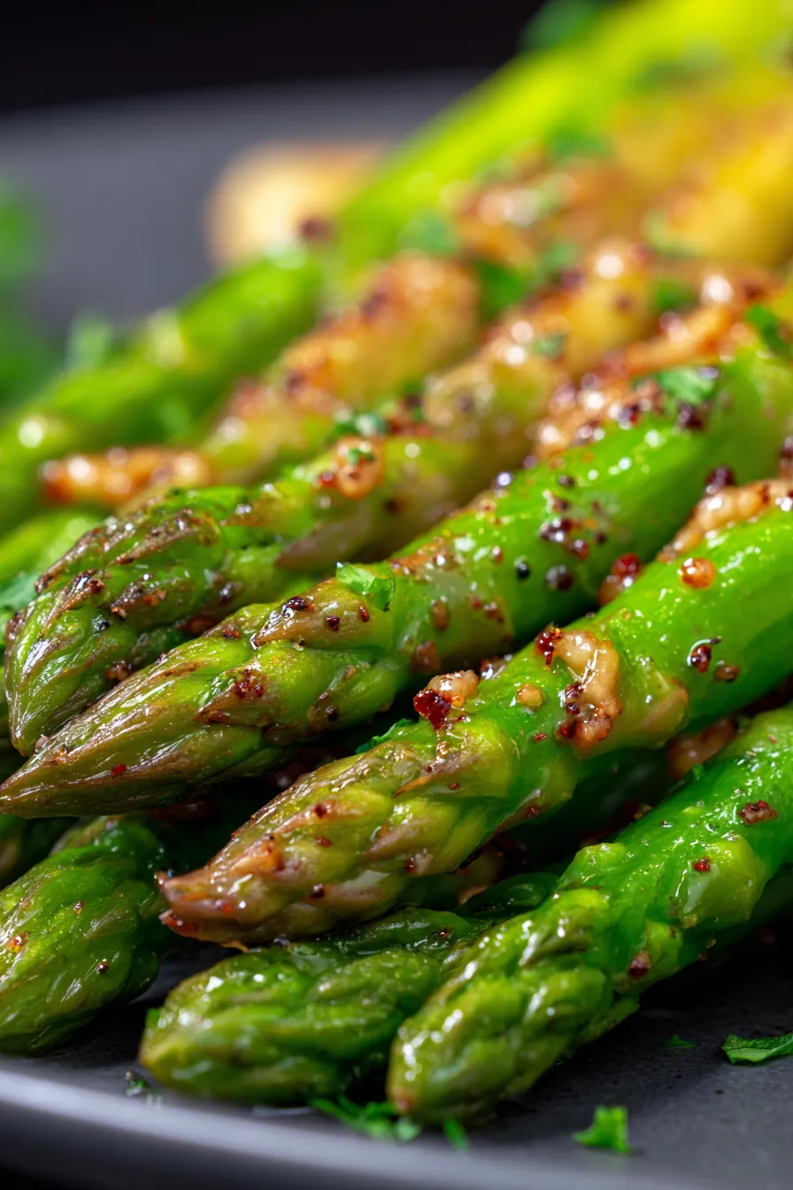 Dijon Roasted Garlic Asparagus-ingredients-raw