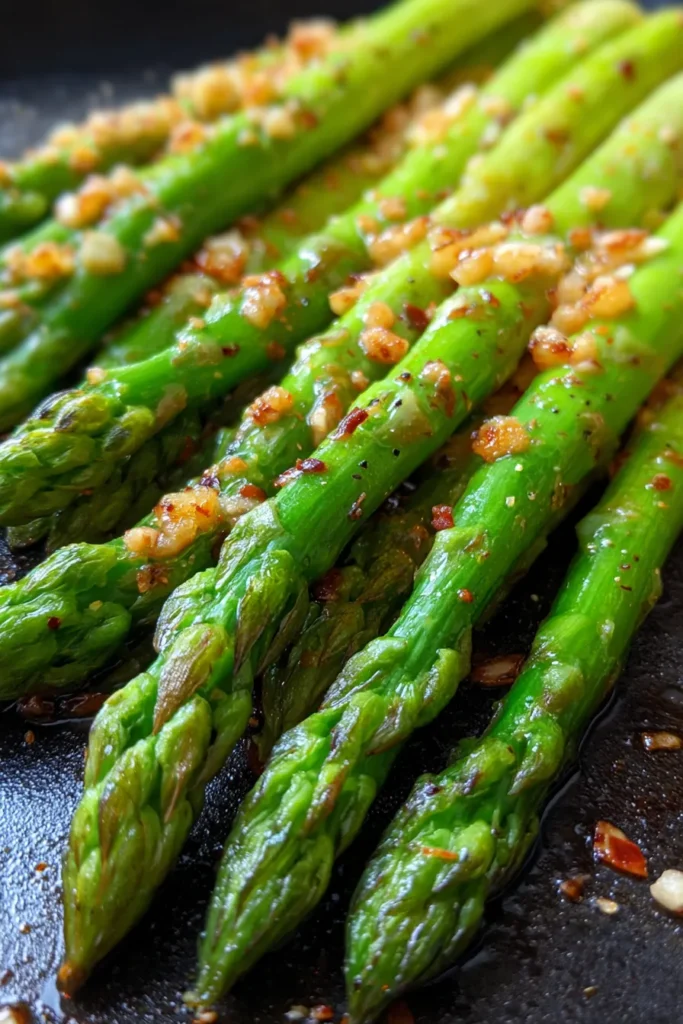 Easy Plant-Based Dijon Roasted Garlic Asparagus | Healthy Side