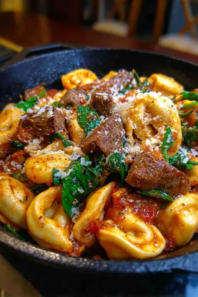 Garlic Steak Tortellini Skillet: Quick & Comforting Weeknight Dinner