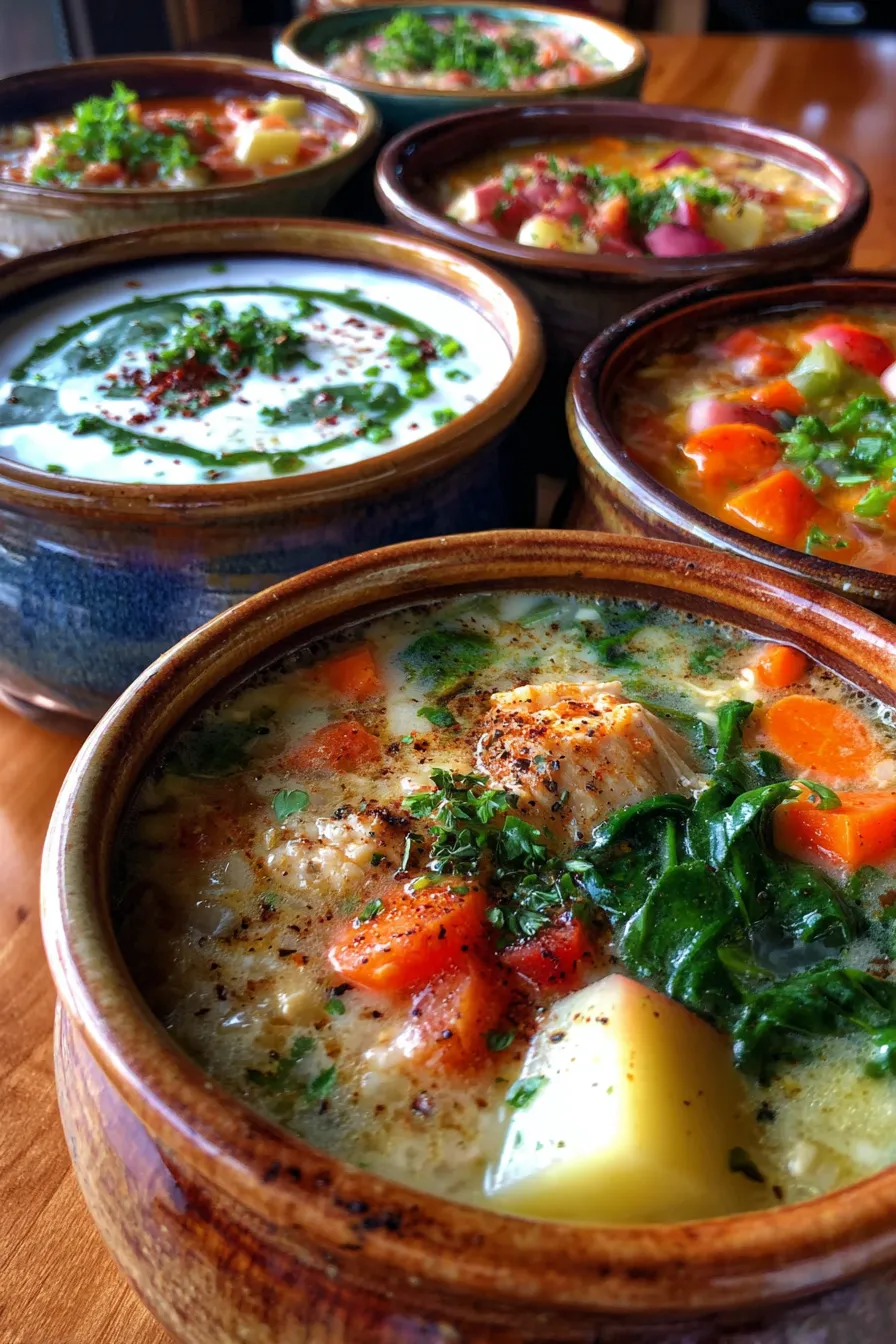 hearty soup bowl steam