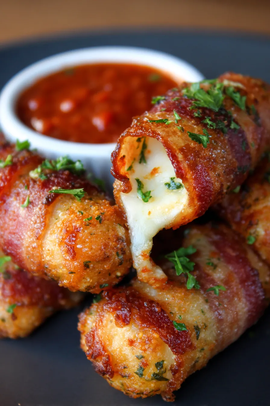 Homemade Mozzarella Sticks with dipping sauce