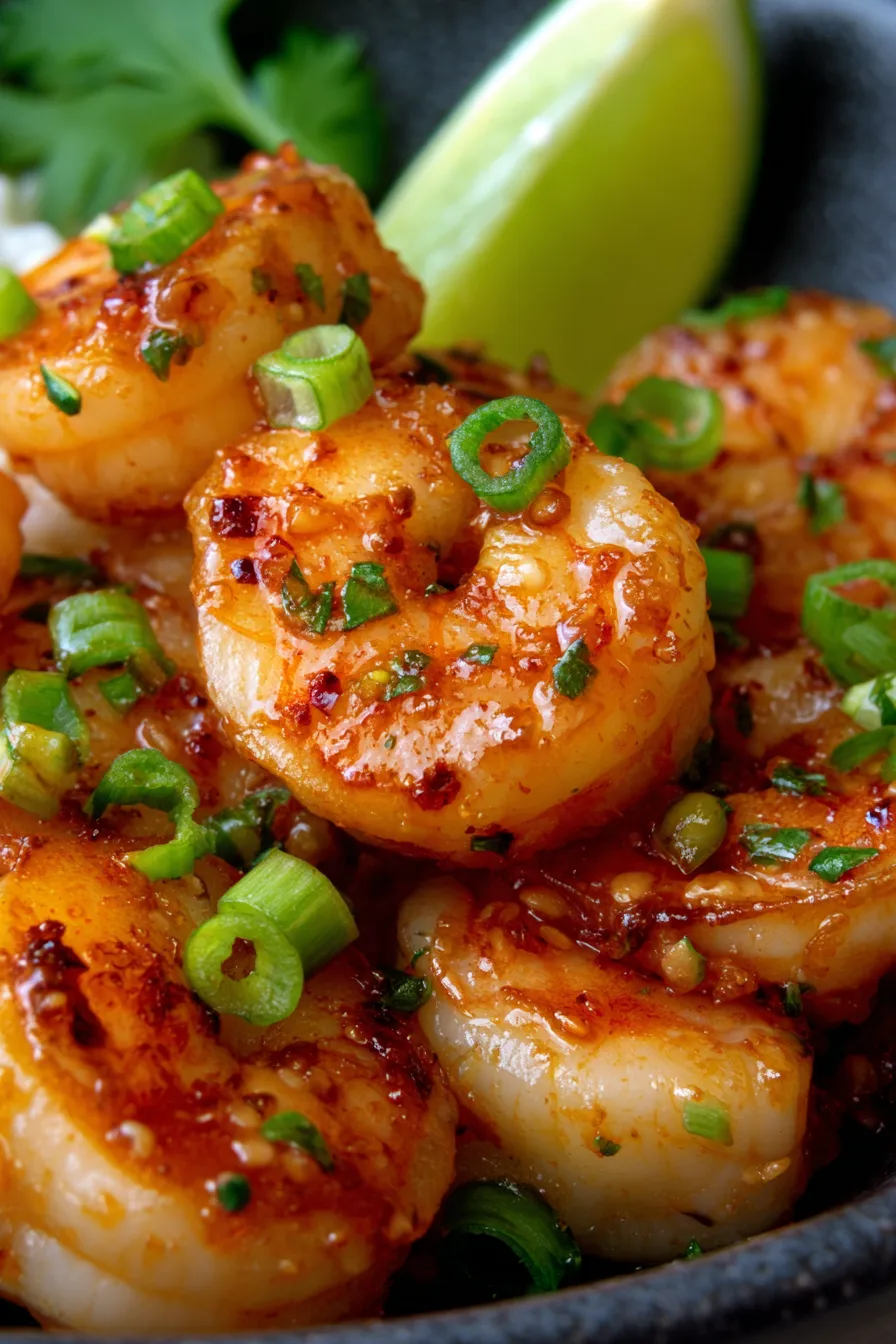 Honey Garlic Shrimp High-Protein Dinner-served-platter