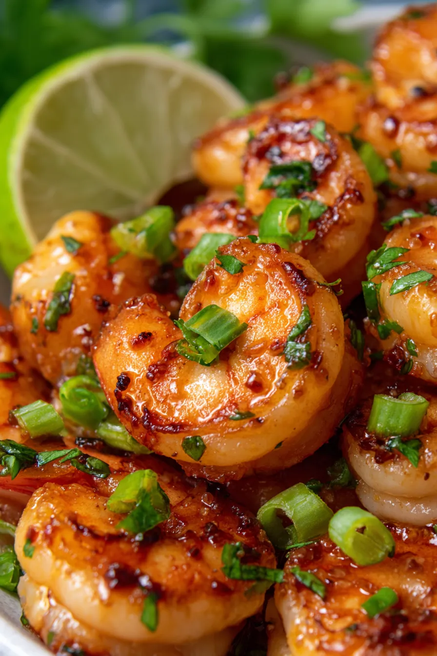Honey Garlic Shrimp High-Protein Dinner-texture-closeup