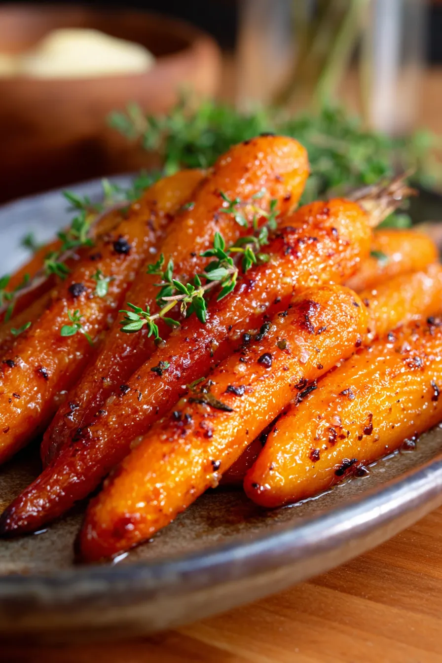 Honey Roasted Carrots-serving-garnish