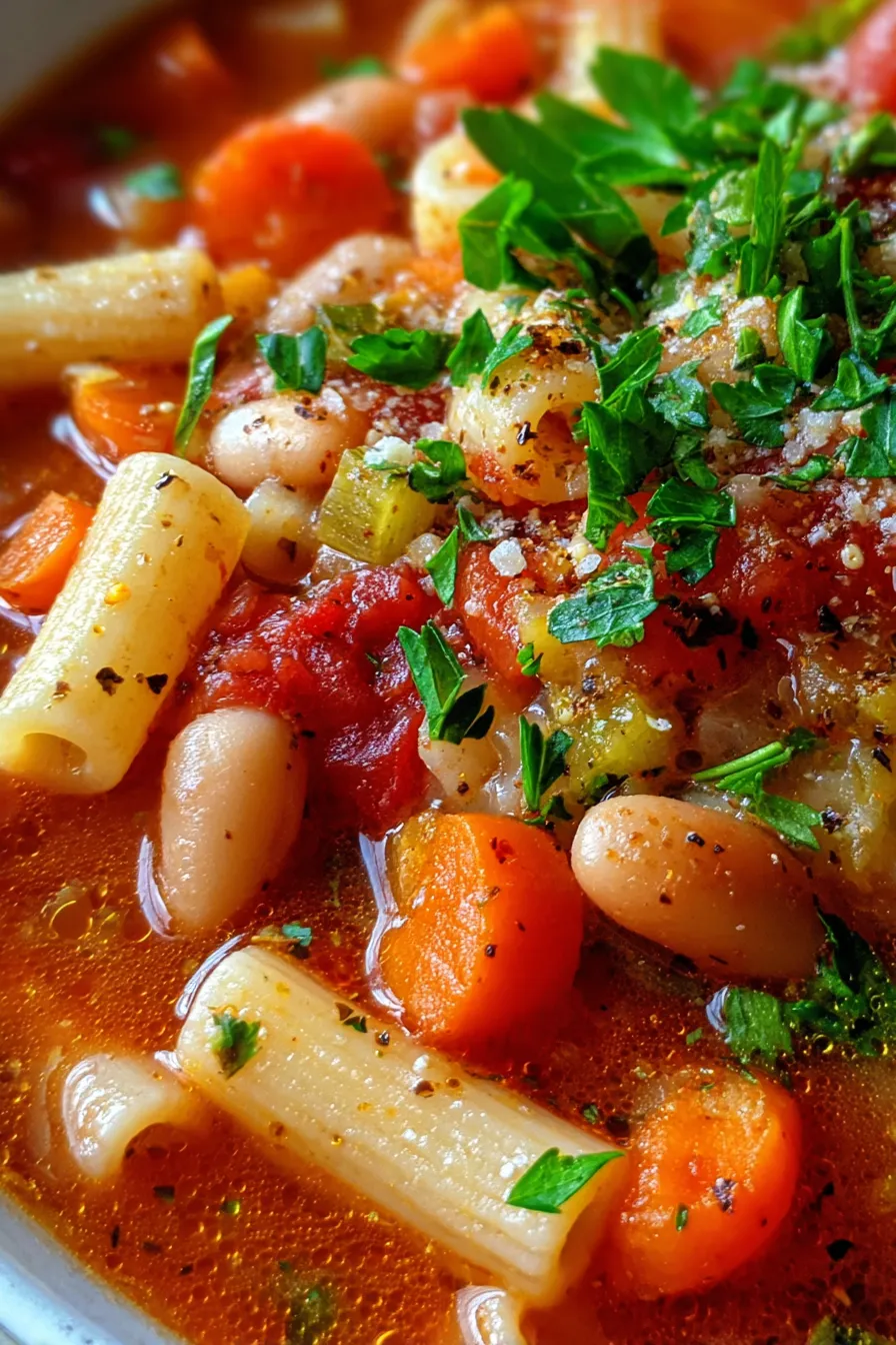 Italian bean pasta stew