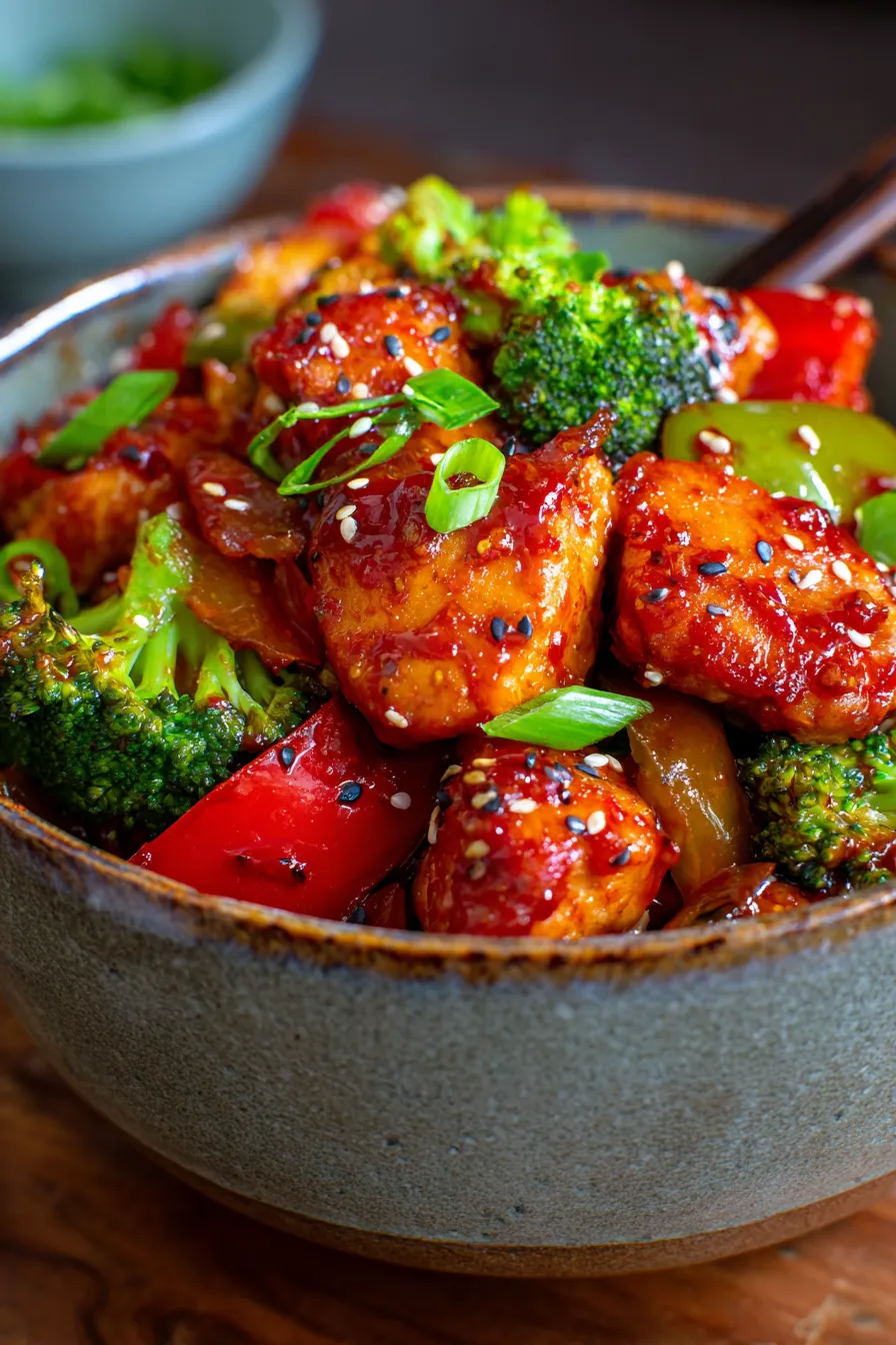 Korean Spicy Chicken Stir Fry: A Flavor Explosion Awaits!-texture-closeup