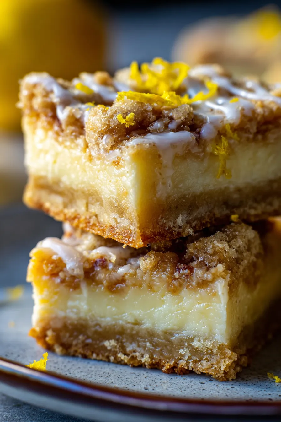 lemon cheesecake bars texture closeup