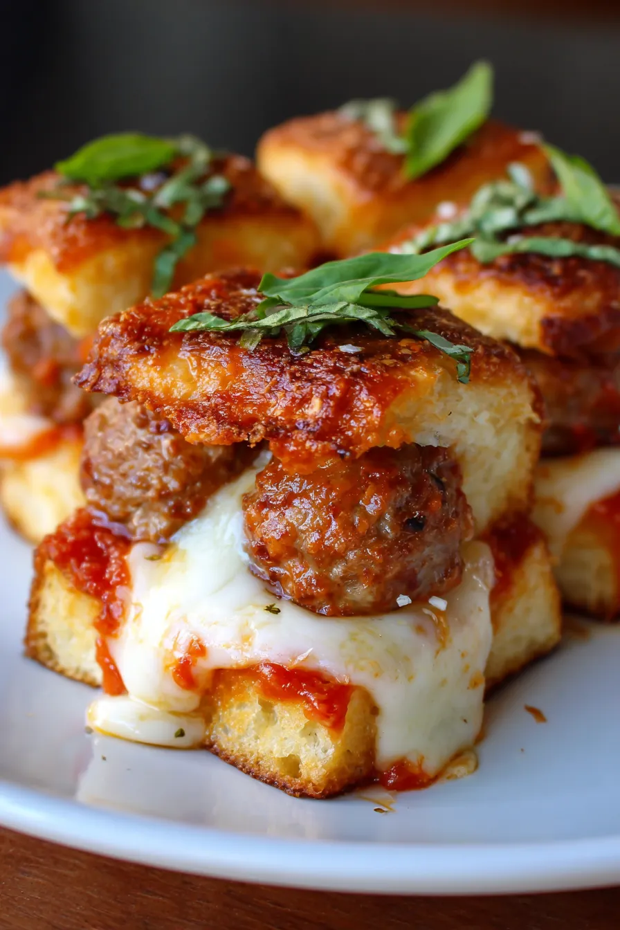 Meatball Slider ingredients - artfully arranged components
