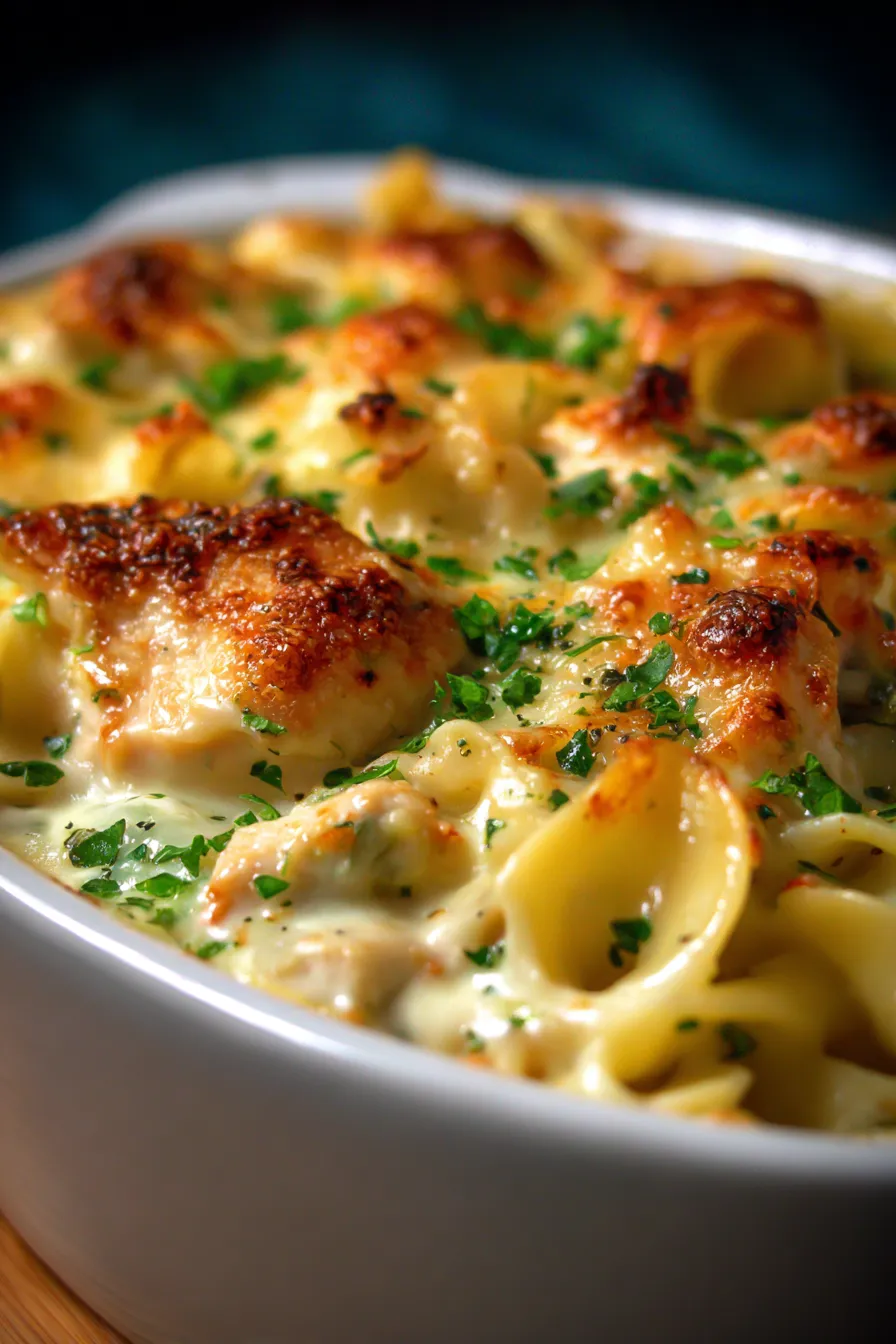 Million Dollar Chicken Casserole-ingredients-assembly