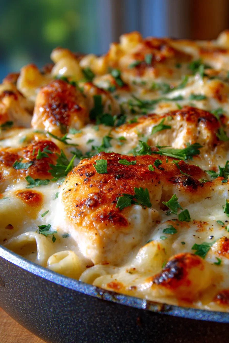 Million Dollar Chicken Casserole-serving-spoon