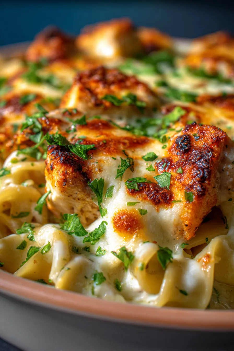 Million Dollar Chicken Casserole-texture-closeup