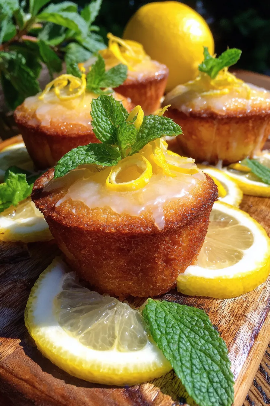 Mini Lemon Drop Cakes-serving-platter