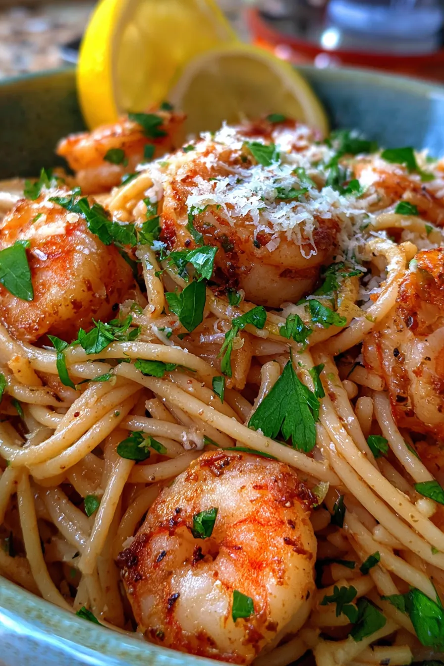 One-Pot Garlic Butter Shrimp Pasta – Easy and Flavorful Seafood Dinner-ingredients-fresh