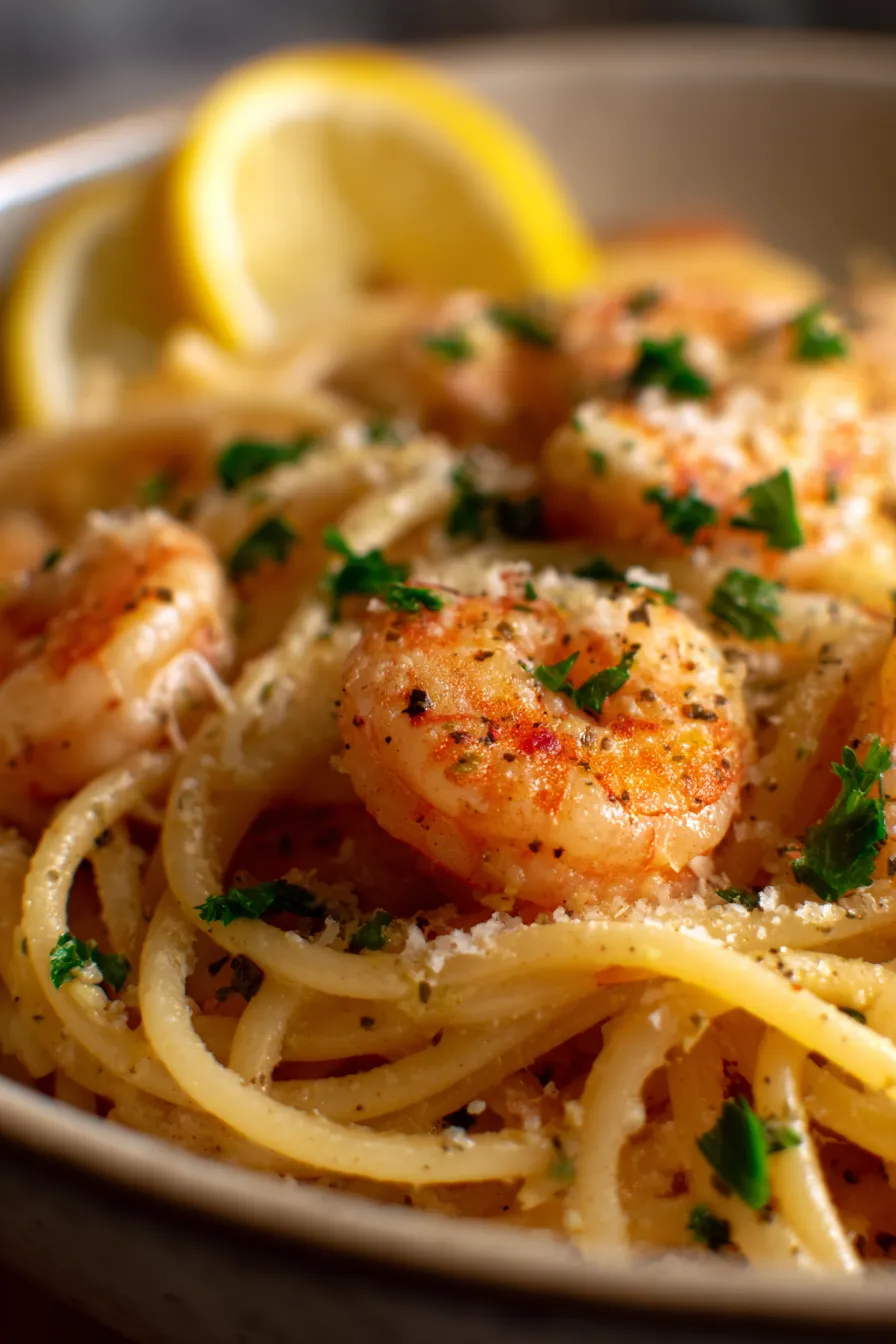 One-Pot Garlic Butter Shrimp Pasta – Easy and Flavorful Seafood Dinner-serving-bowl