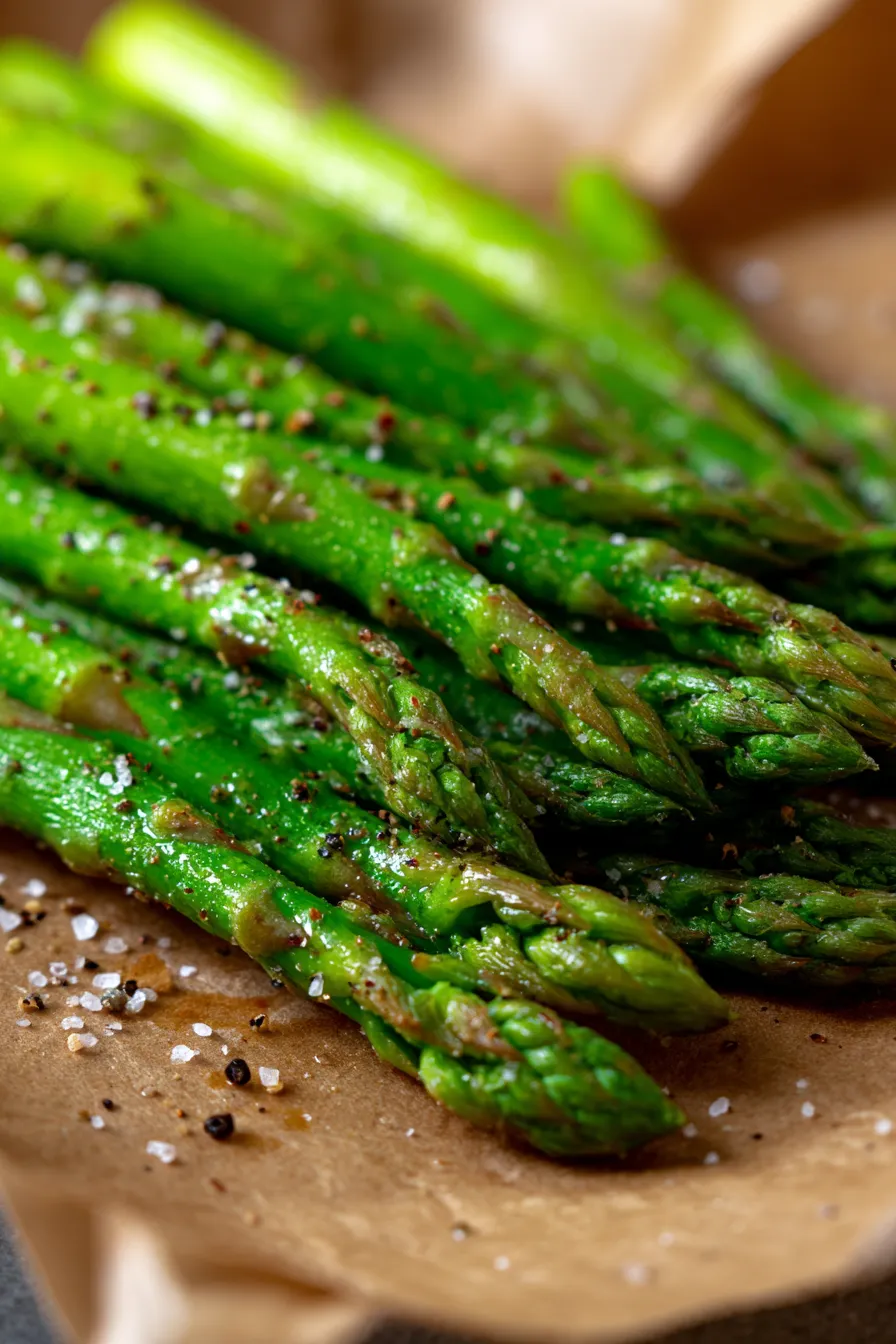 Oven Roasted Asparagus-served-plate