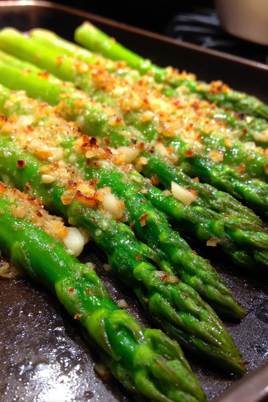 Oven Roasted Parmesan Asparagus-ingredients-overhead