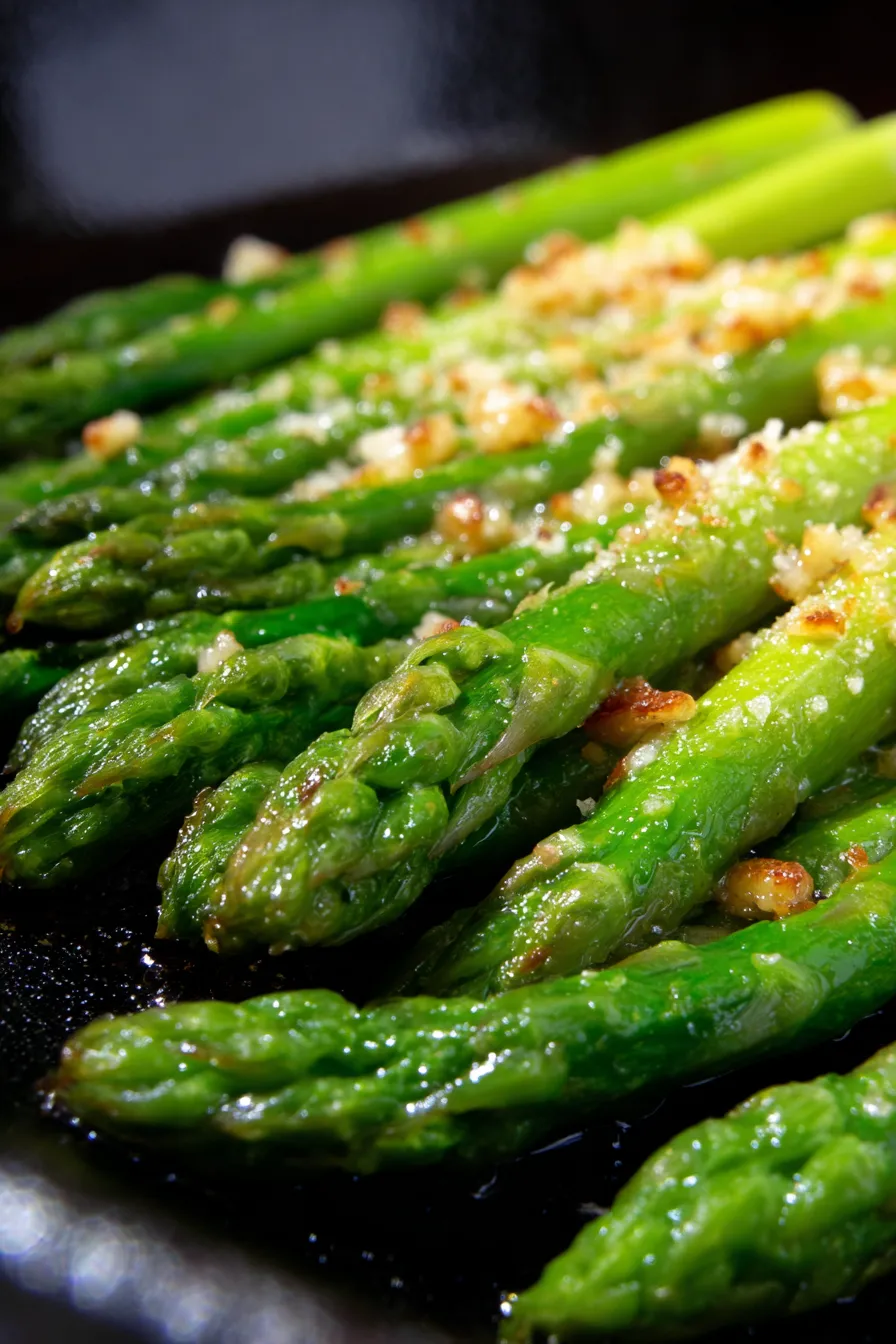 Oven Roasted Parmesan Asparagus-texture-vibrant