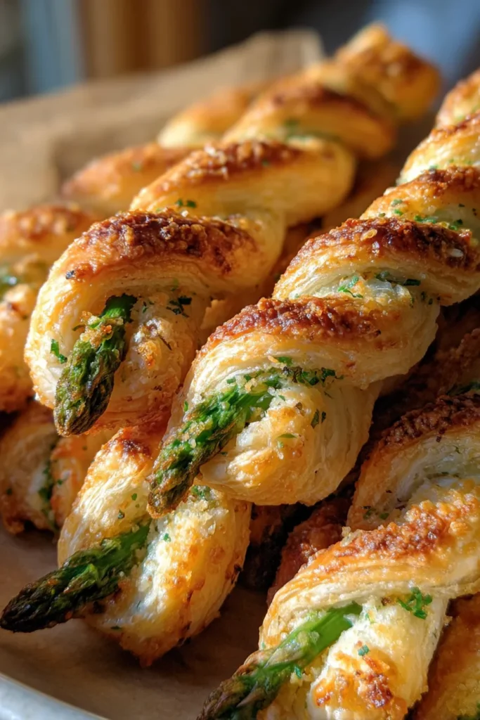 Parmesan Asparagus Pastry Twists: Easy Holiday Appetizer