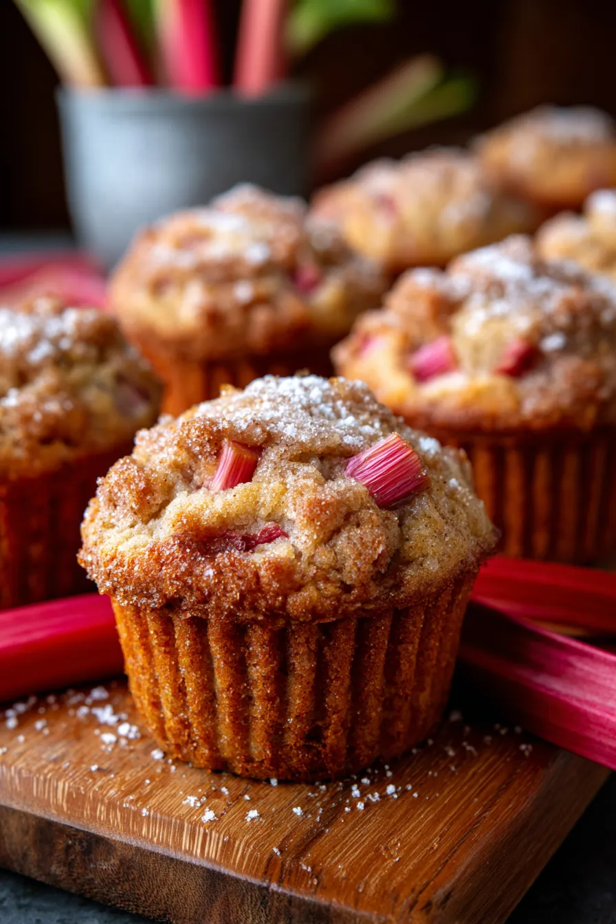 Rhubarb Muffins-crumb-topping-texture