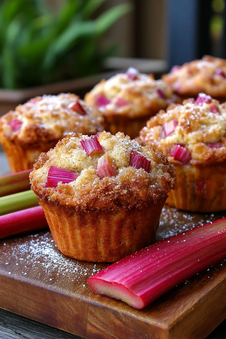Rhubarb Muffins-overhead-basket