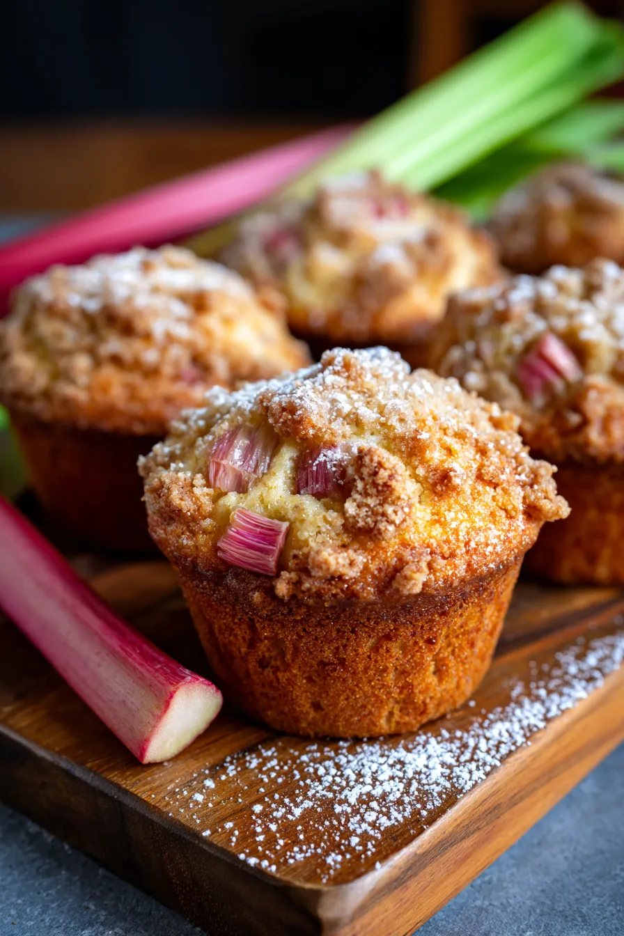 Rhubarb Muffins-rhubarb-pieces-inside