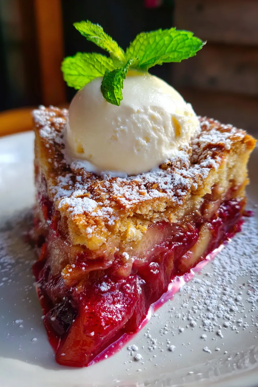 Rhubarb Pudding Cake ingredients prep