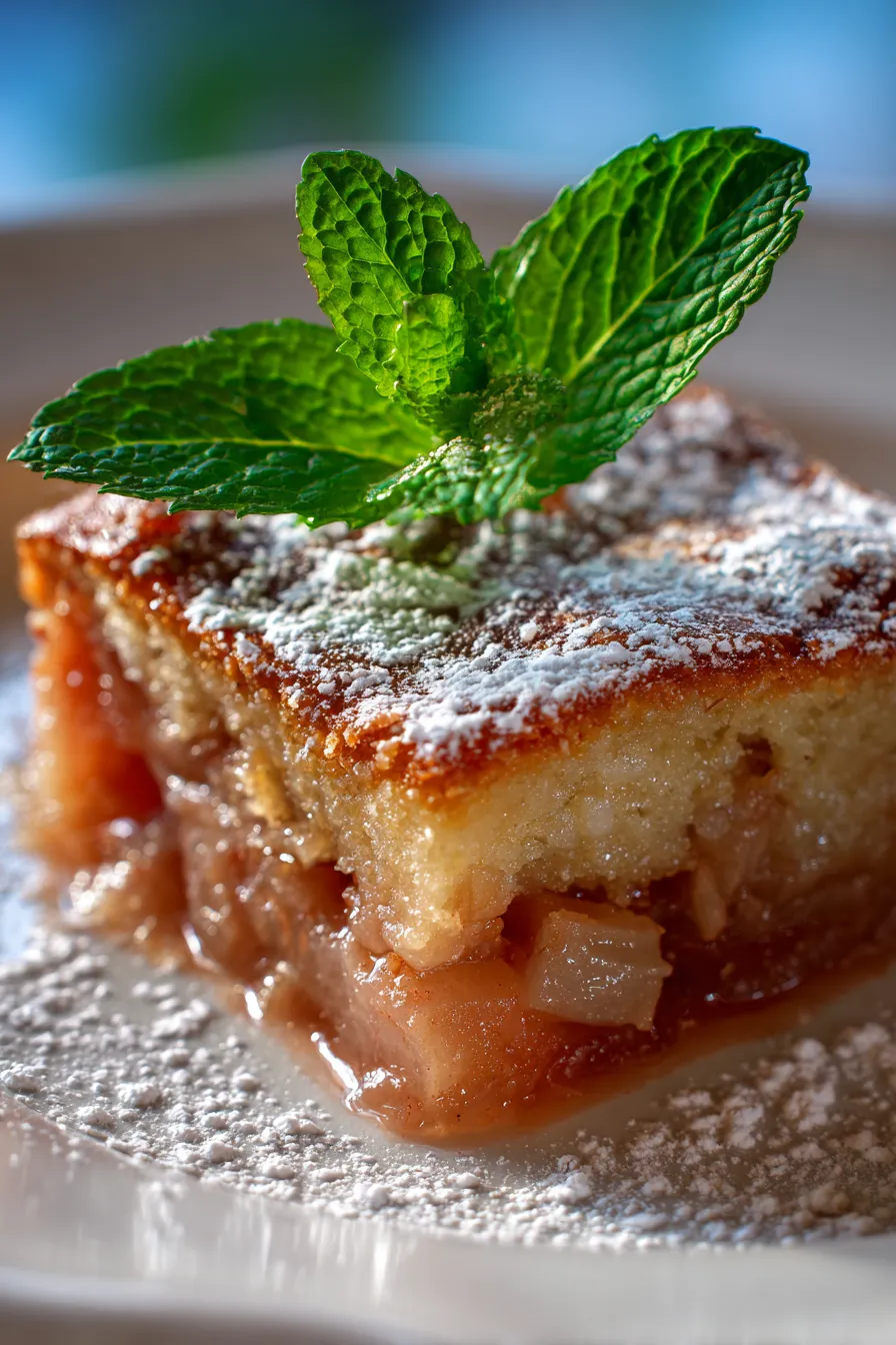 Rhubarb Pudding Cake warm