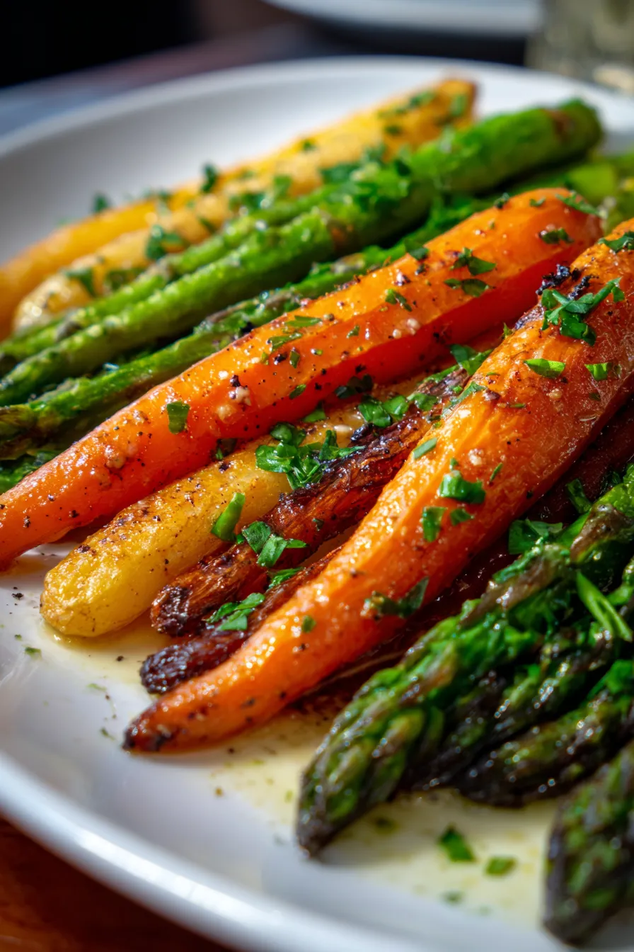 Roasted Asparagus & Carrots – A Fresh Easter Side!-ingredients-arrangement