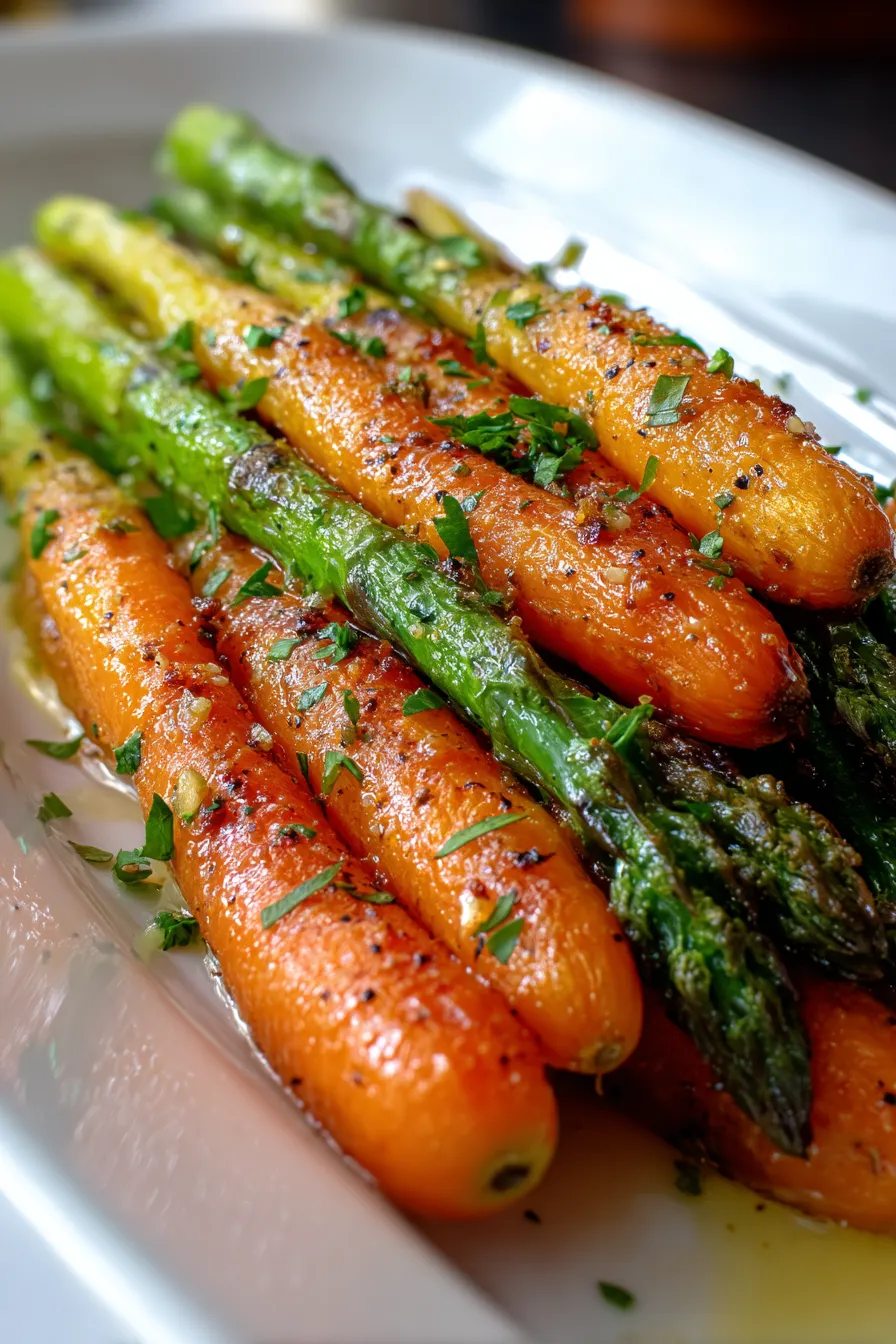 Roasted Asparagus & Carrots – A Fresh Easter Side!-serving-suggestion