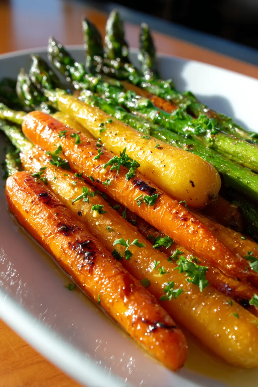 Roasted Asparagus & Carrots – A Fresh Easter Side!-texture-closeup