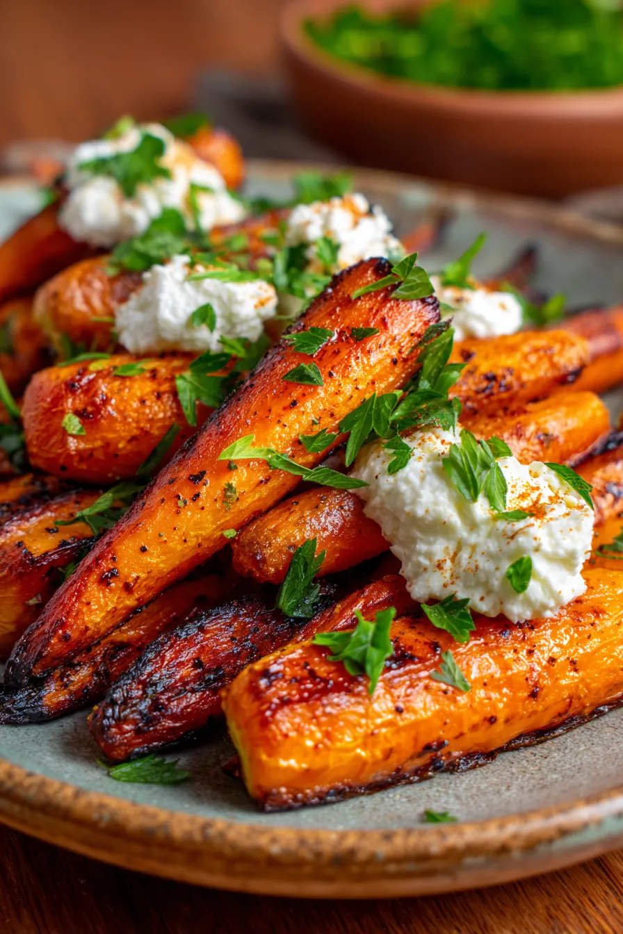 Roasted Carrots with Ricotta (Vegan & Dairy-Free)-ingredients-prep