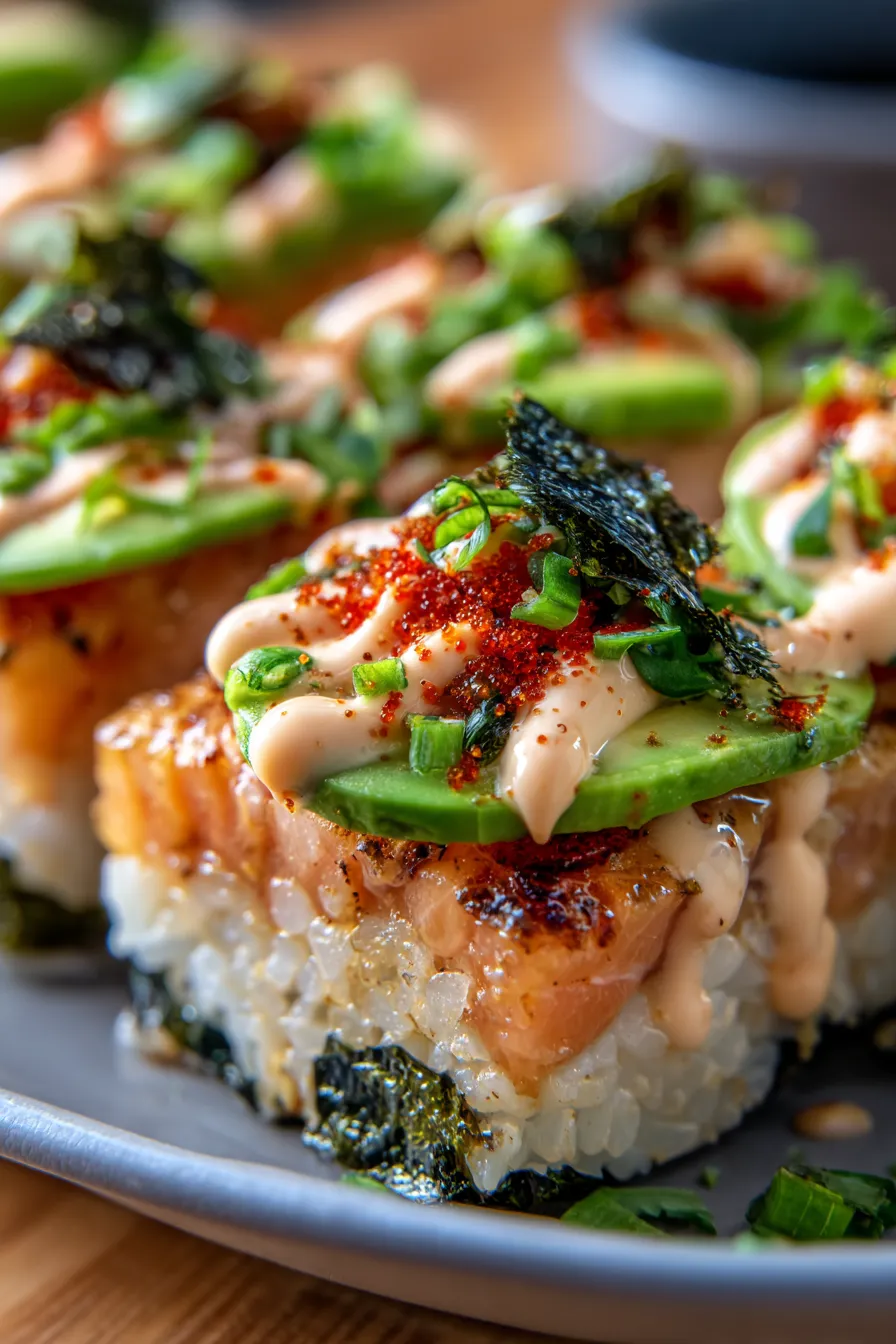 Spicy Salmon Sushi Bake-ingredients-fresh