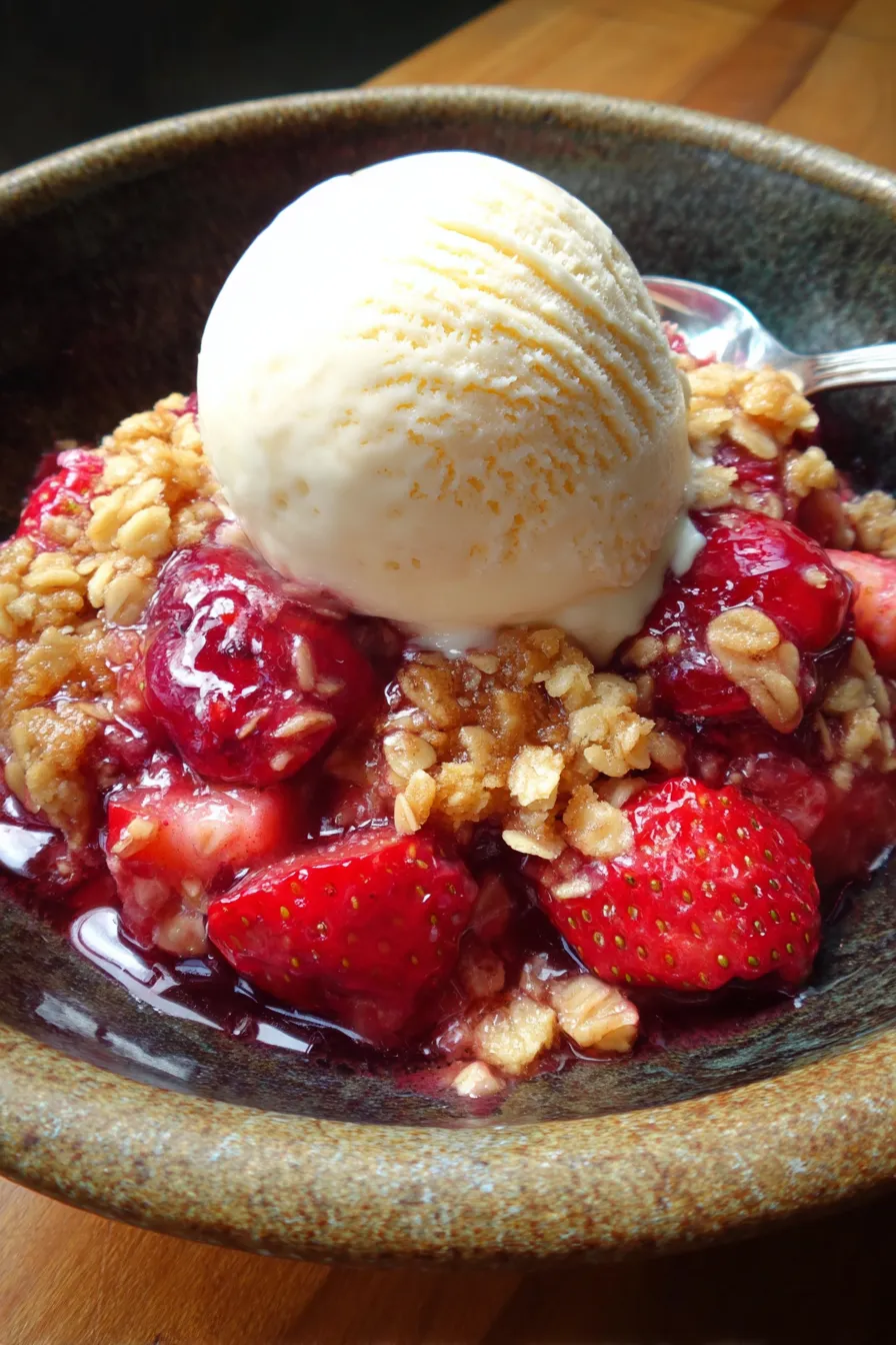 Strawberry Rhubarb Crisp-ingredients-spread