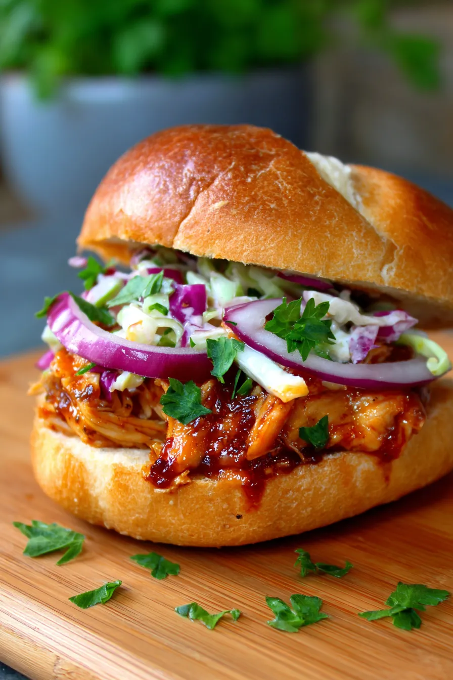 Sweet Baby Ray’s Crockpot Chicken-bowl-close-up-steam