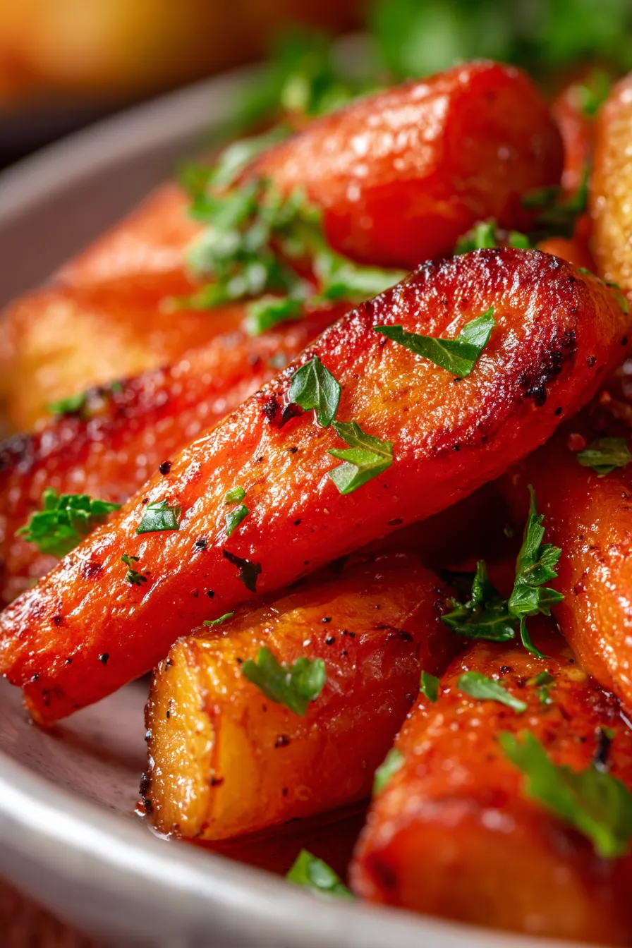 Sweet Glazed Carrots-healthy-close-up-detail